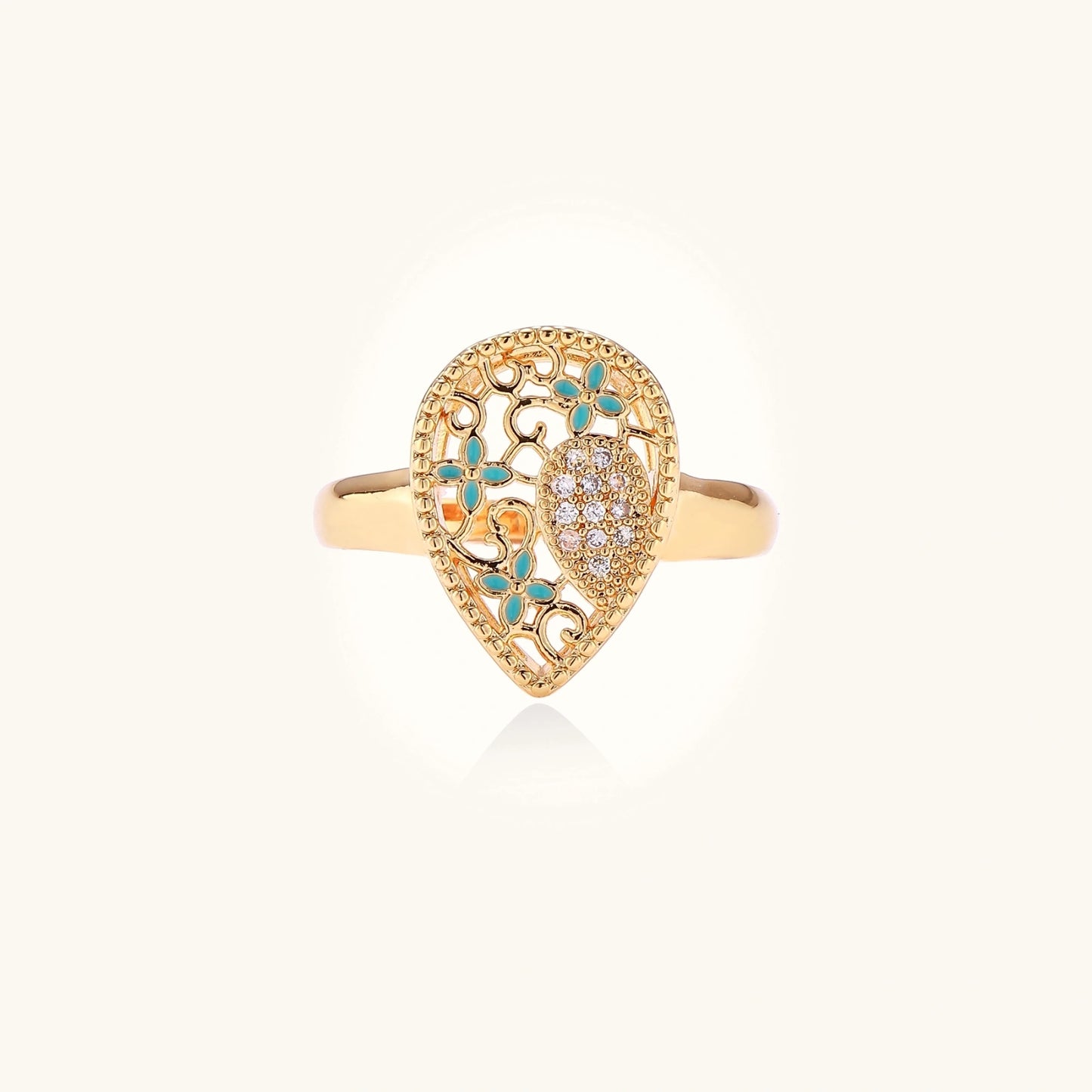 Enchanted Heart Ring | 18K Gold Plated Eco Brass