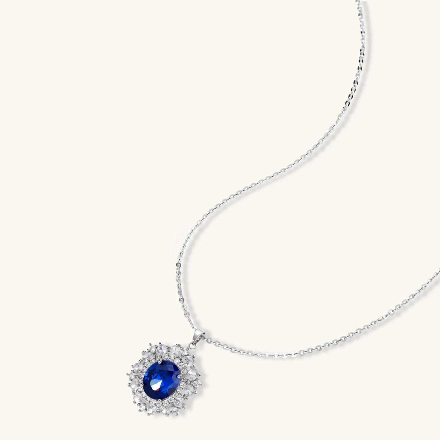Royal Sapphire Halo Set | Eco- Friendly jewelry