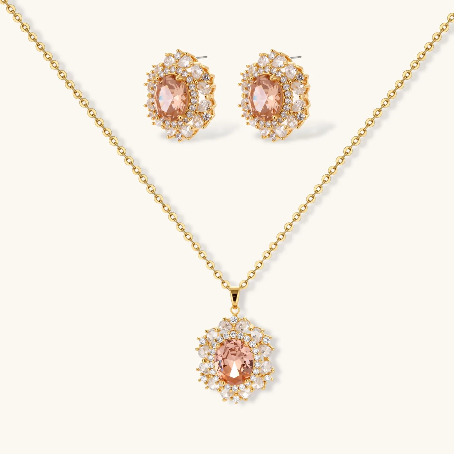 Vintage Glamour Set in 14K gold plated eco-brass