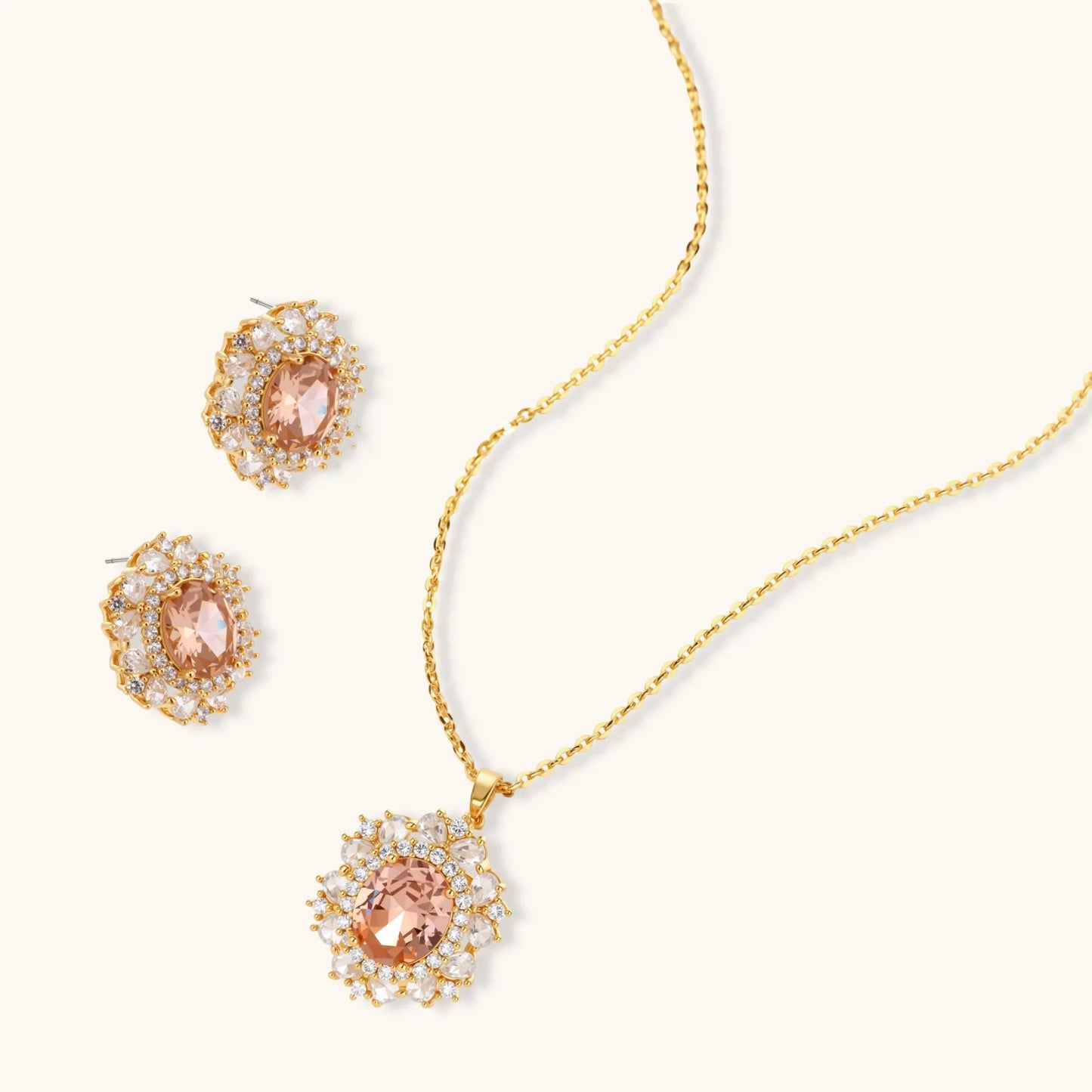 Vintage Glamour Set in 14K gold plated eco-brass