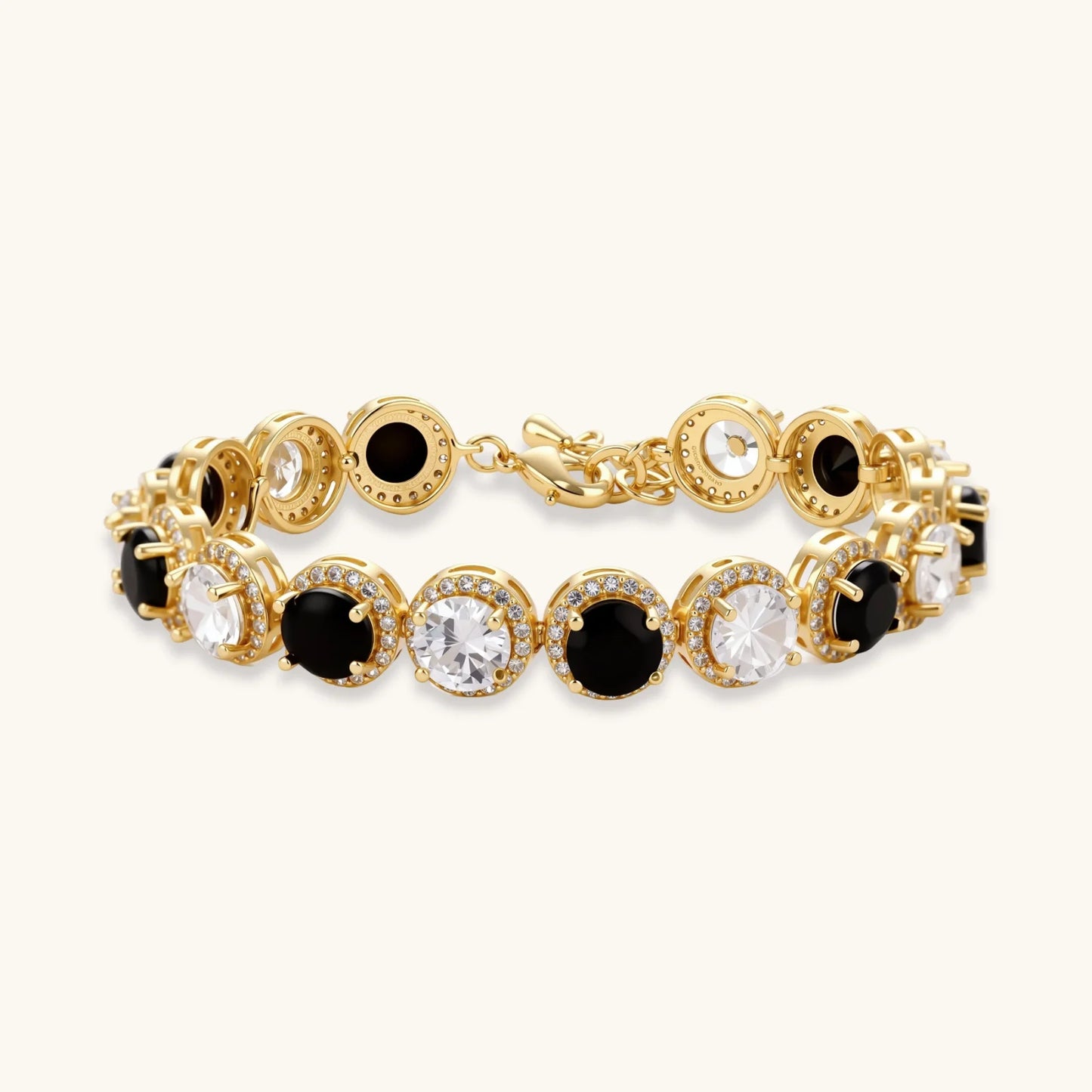 Noir Luxe Smykkesett i 14 K gullbelegg med zirkonia - eco-messing - Hudvennlig komfort
