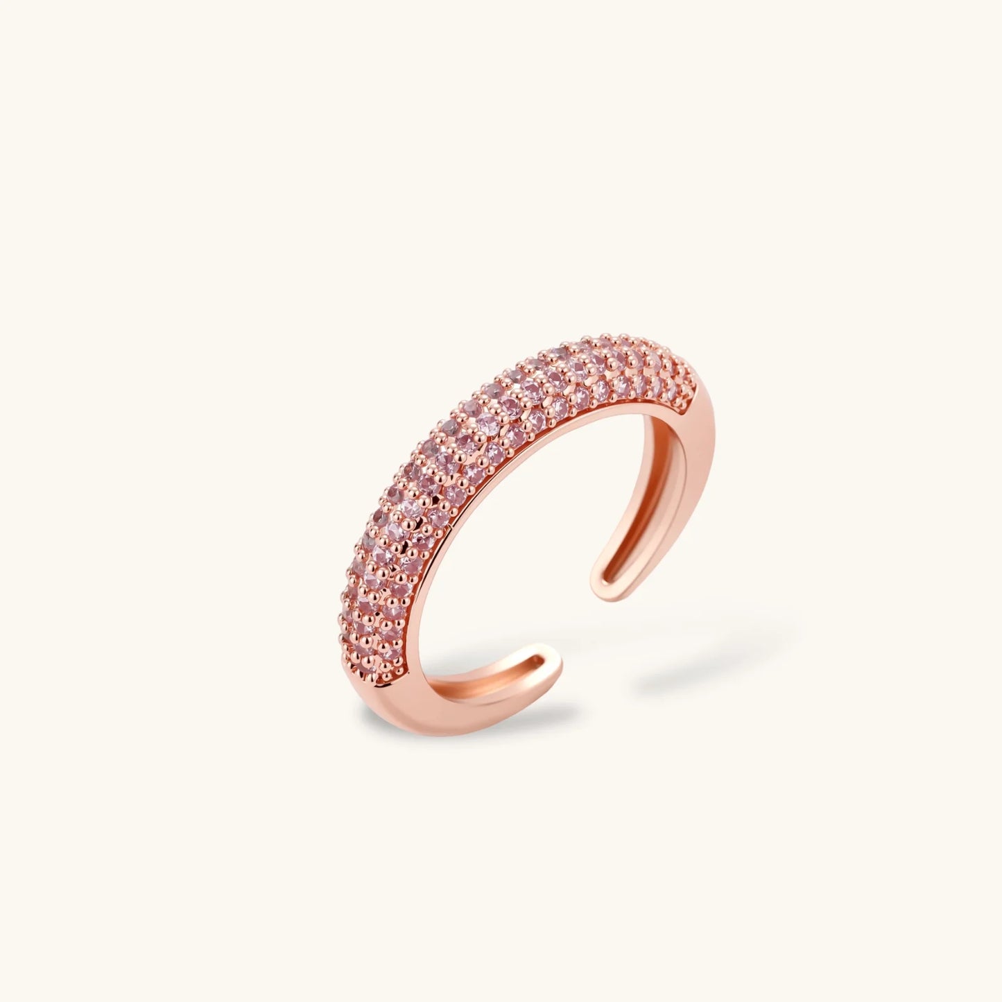 Sparkling Glitrende smykkesett i rosegull i miljøvennlig Eco -brass belagt med 14 K gull og cubic zirkonia