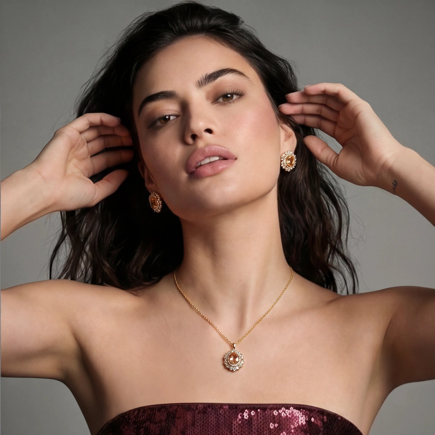 Vintage Glamour Set in 14K gold plated eco-brass