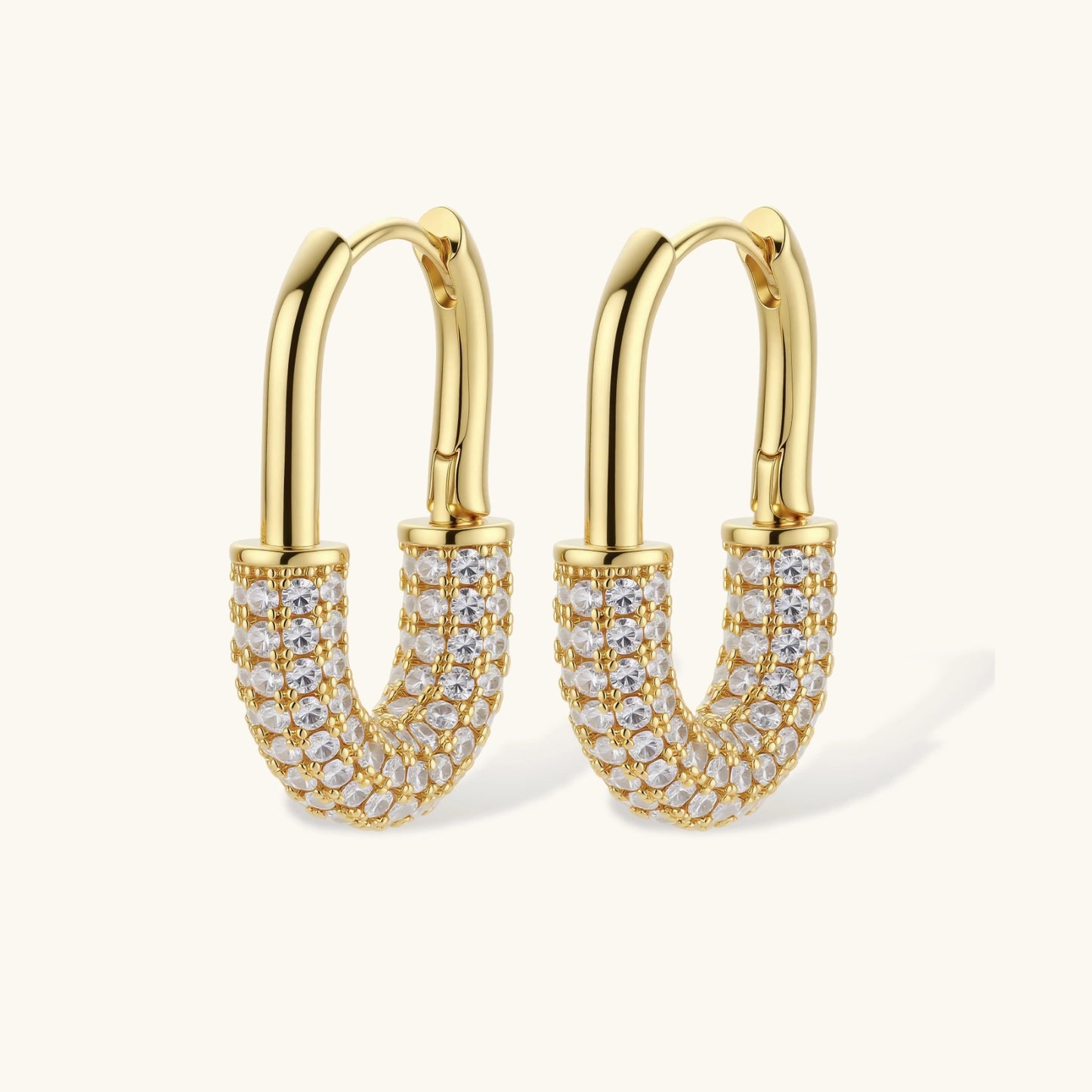 Golden Glow Huggie Hoops | 14 K Gold plated Eco-brass & Zirconia