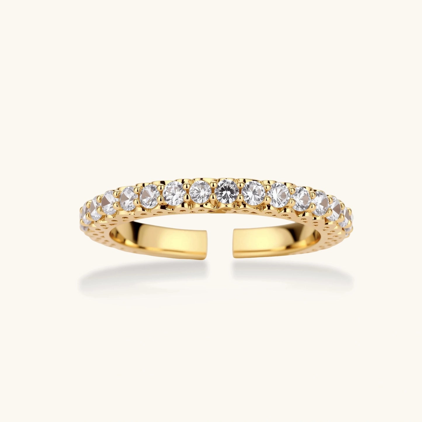 Eternal Spark Ring | 14 K Gold Plated Eco-Brass & Zirconia