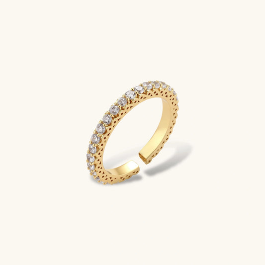 Eternal Spark Ring | 14 K Gold Plated Eco-Brass & Zirconia