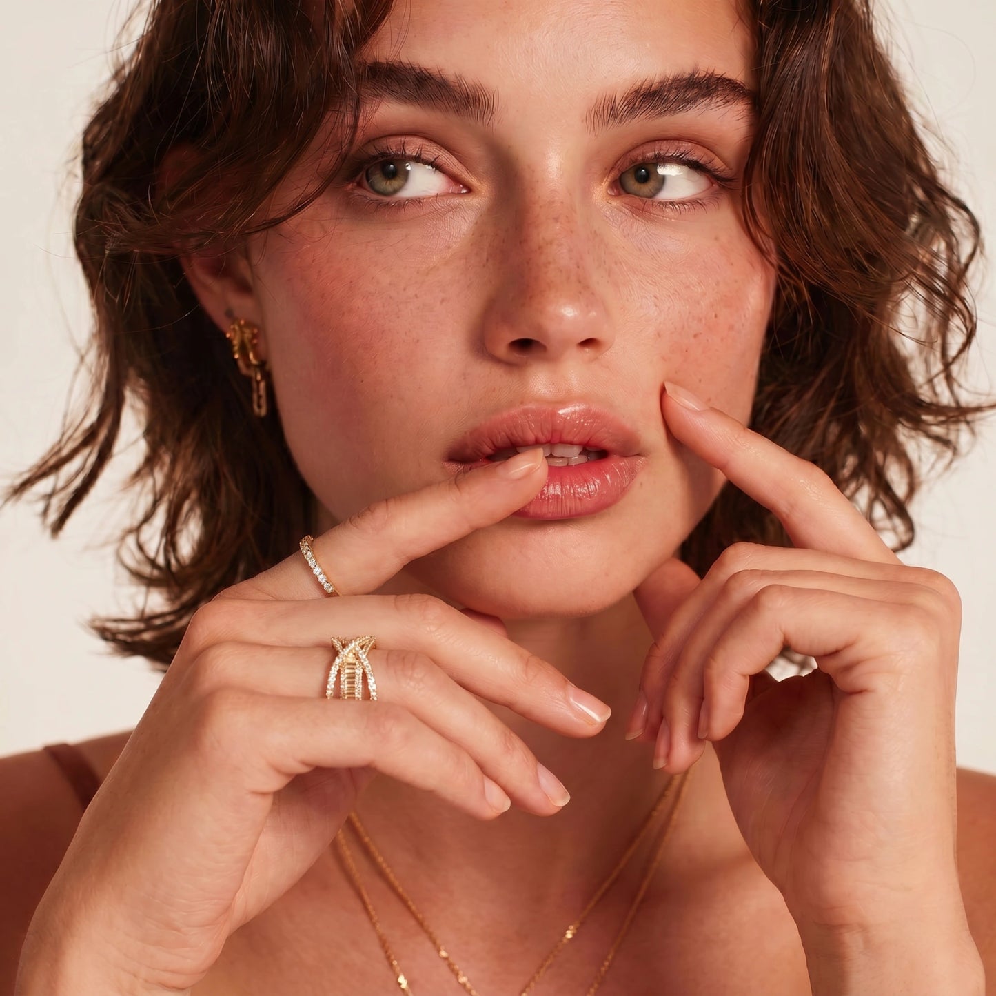 Eternal Spark Ring | 14 K Gold Plated Eco-Brass & Zirconia